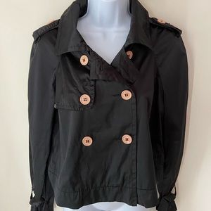 Miss sixty black rain coat trench without the belt size small condition 8/10